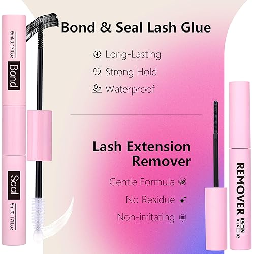 Miniatura 5 de TNFVLONEINS - Kit de extensiones de pestañas individuales, 280 unidades, rizo D, kit de extensión de pestañas de 0.35-0.63 pulgadas con unión y