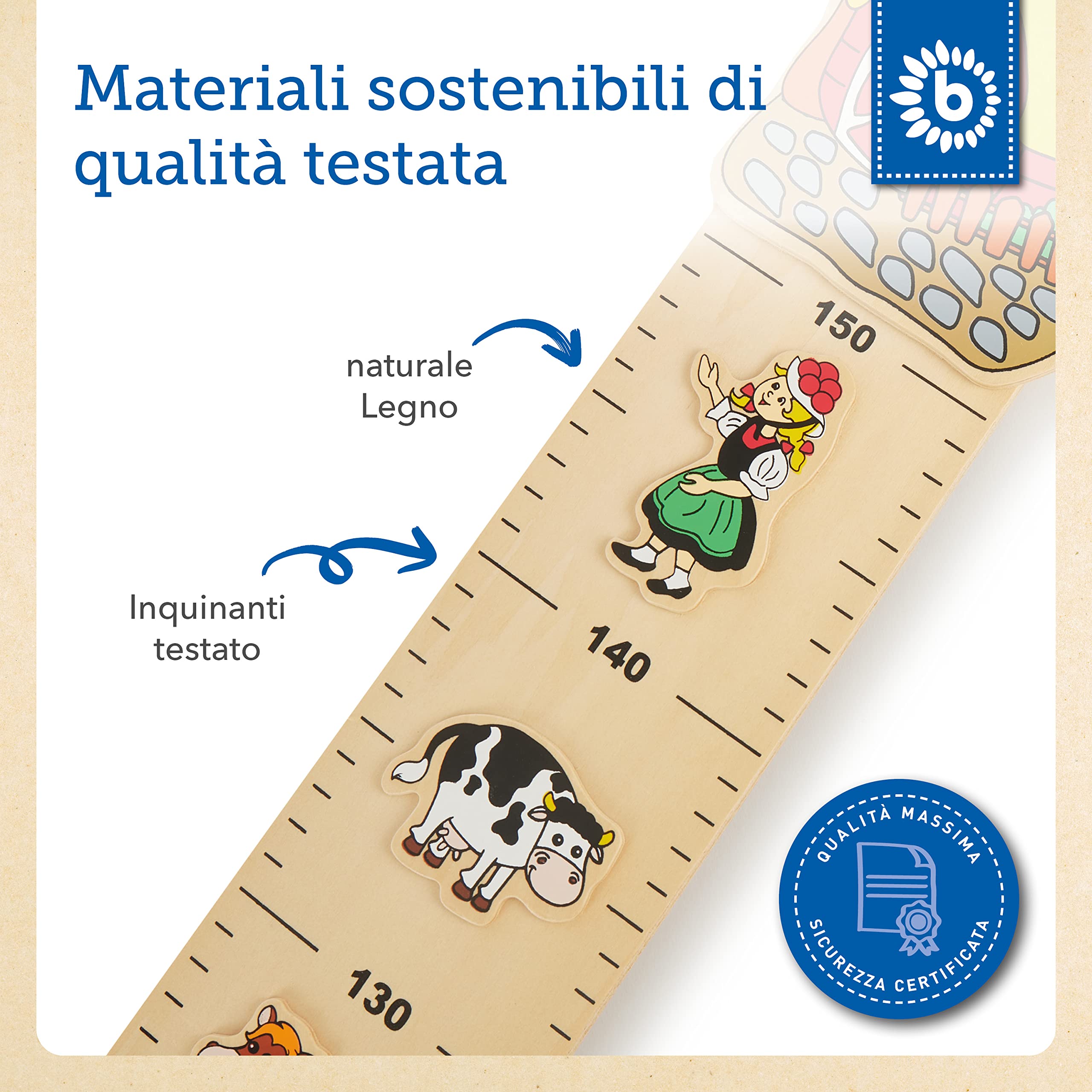 Bieco metro bambini parete legno da parete