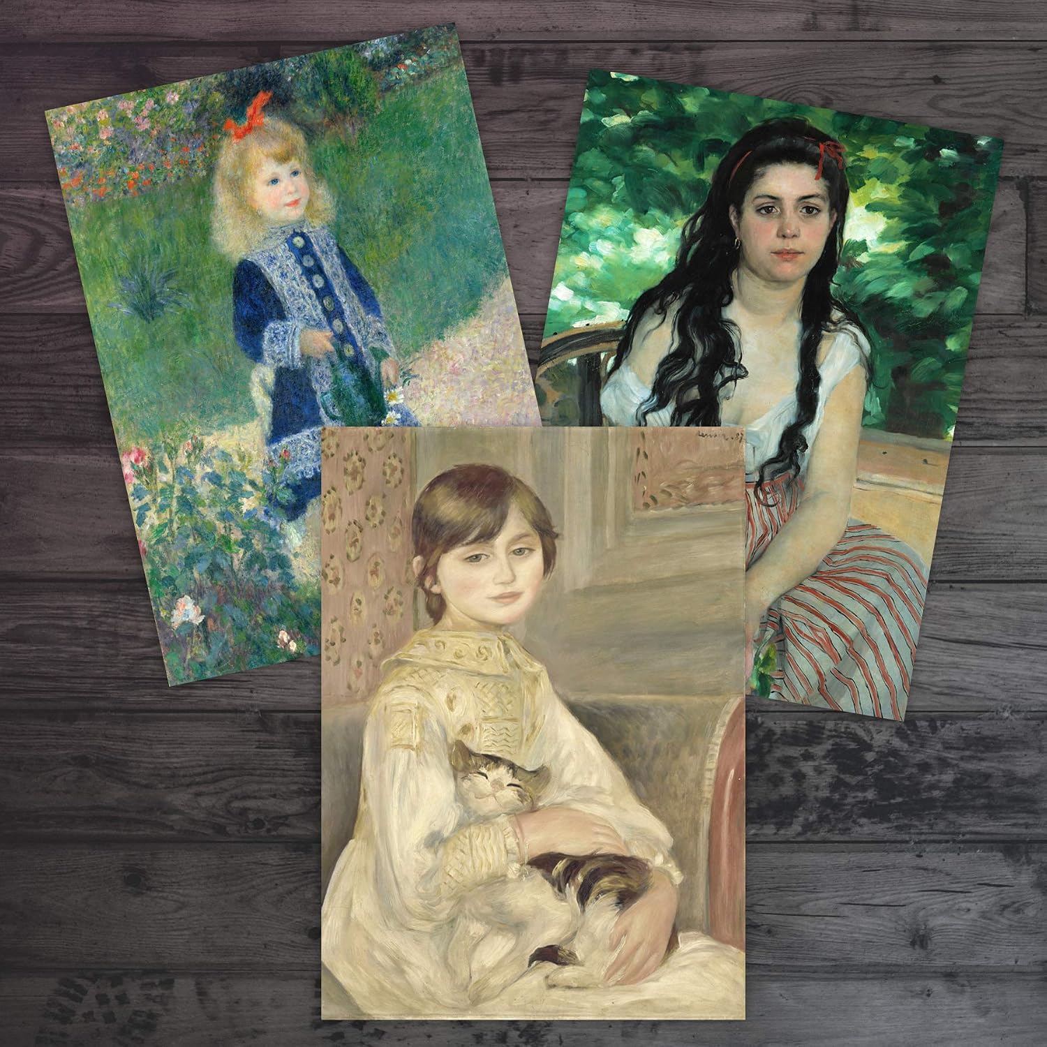 Artery8 Pierre-Auguste Renoir Girl Watering Bohemienne Manet Piano Portrait Sisters Fine Art Greeting Card Pack of 6