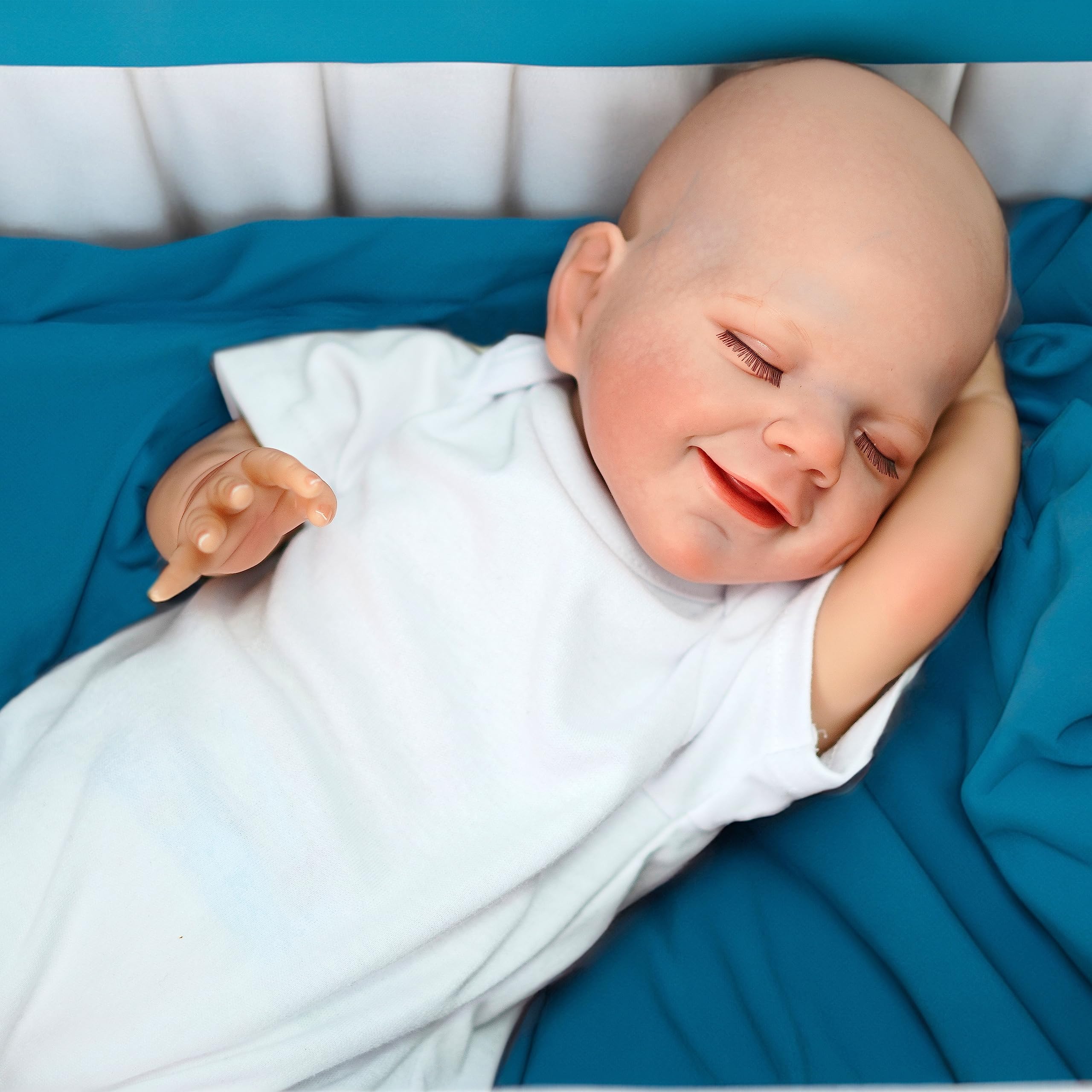 Reborn Baby Doll Boy - 19 Inch Realistic Newborn Lifelike Toy for Kids Age 3+, Anatomically Correct, Full Body Vinyl Sleeping Baby, with Toy Accessories Gift Set