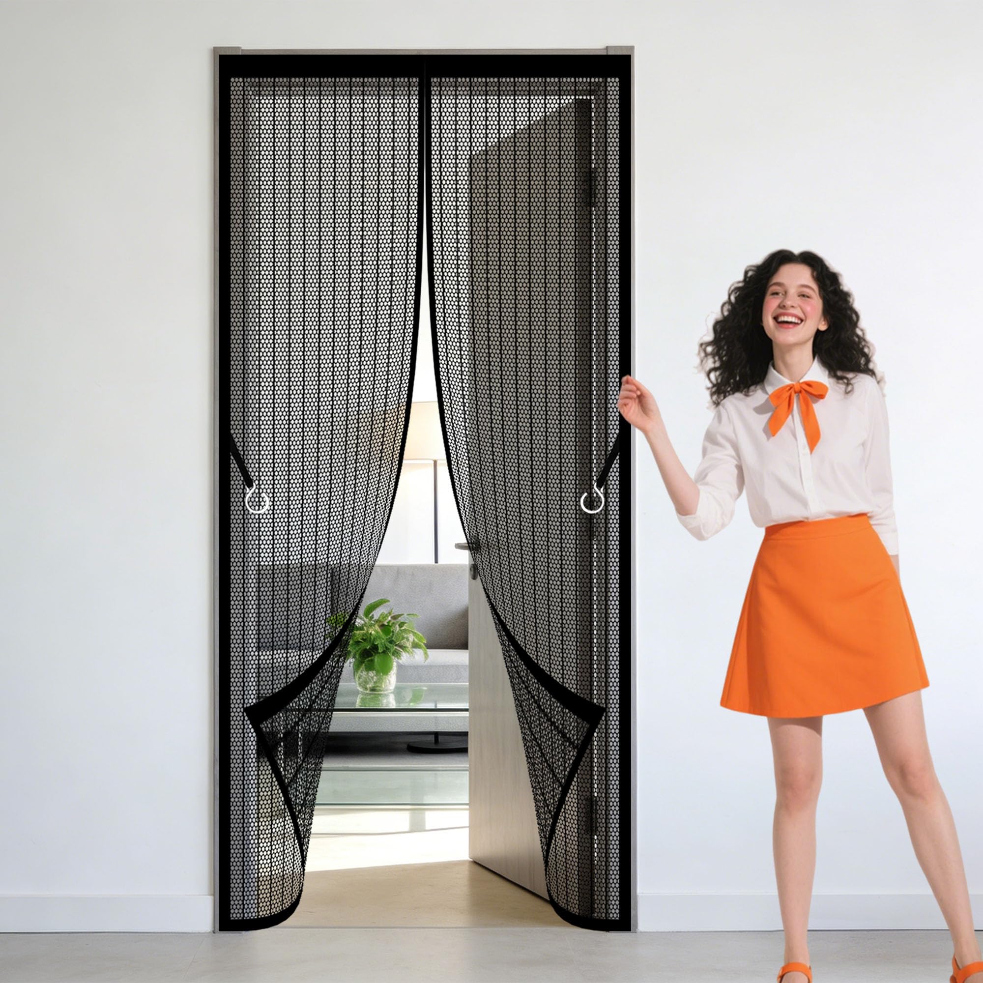 Moustiquaire porte magnétique sans perçage pour protéger votre salon des insectes