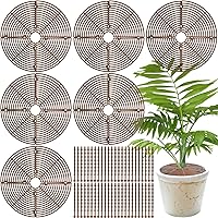 Vista 8 de 4 Piezas Rejilla para Macetas, 20.5 Pulgadas 11.8 Pulgadas Cubiertas Protectoras de Suelo Rejilla para Macetas de Flores Cortable, Tope