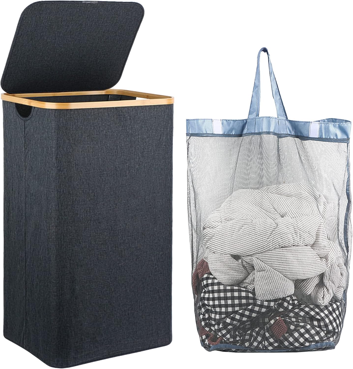 EFOBO Slim Laundry Hamper with Lid, Narrow Laundry Hamper
