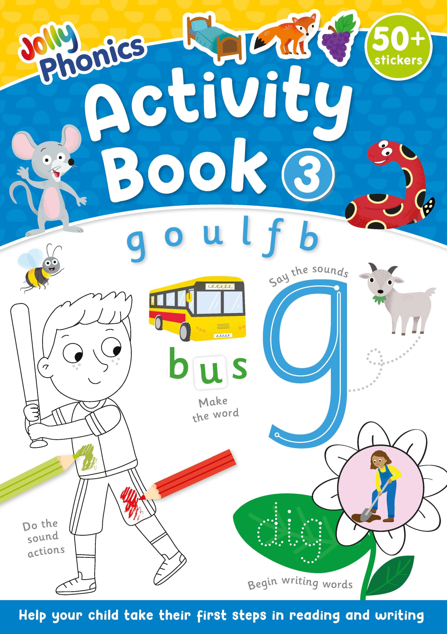 Jolly Phonics Activity Book 3: in Precursive Letters (British English edition) (Jolly Phonics Activity Books, set 1-7 Updated Edition)