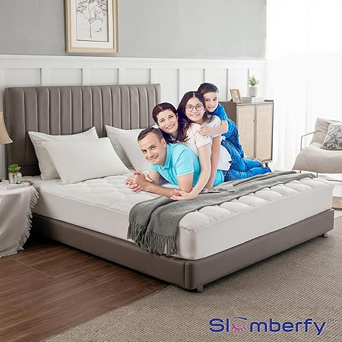 Miniatura 6 de Protector de colchón impermeable de alta calidad tamaño individual  Protector de colchón acolchado de bambú  tela natural y transpirable,