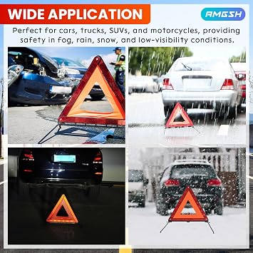 3 Pack Safety Triangles Kit,