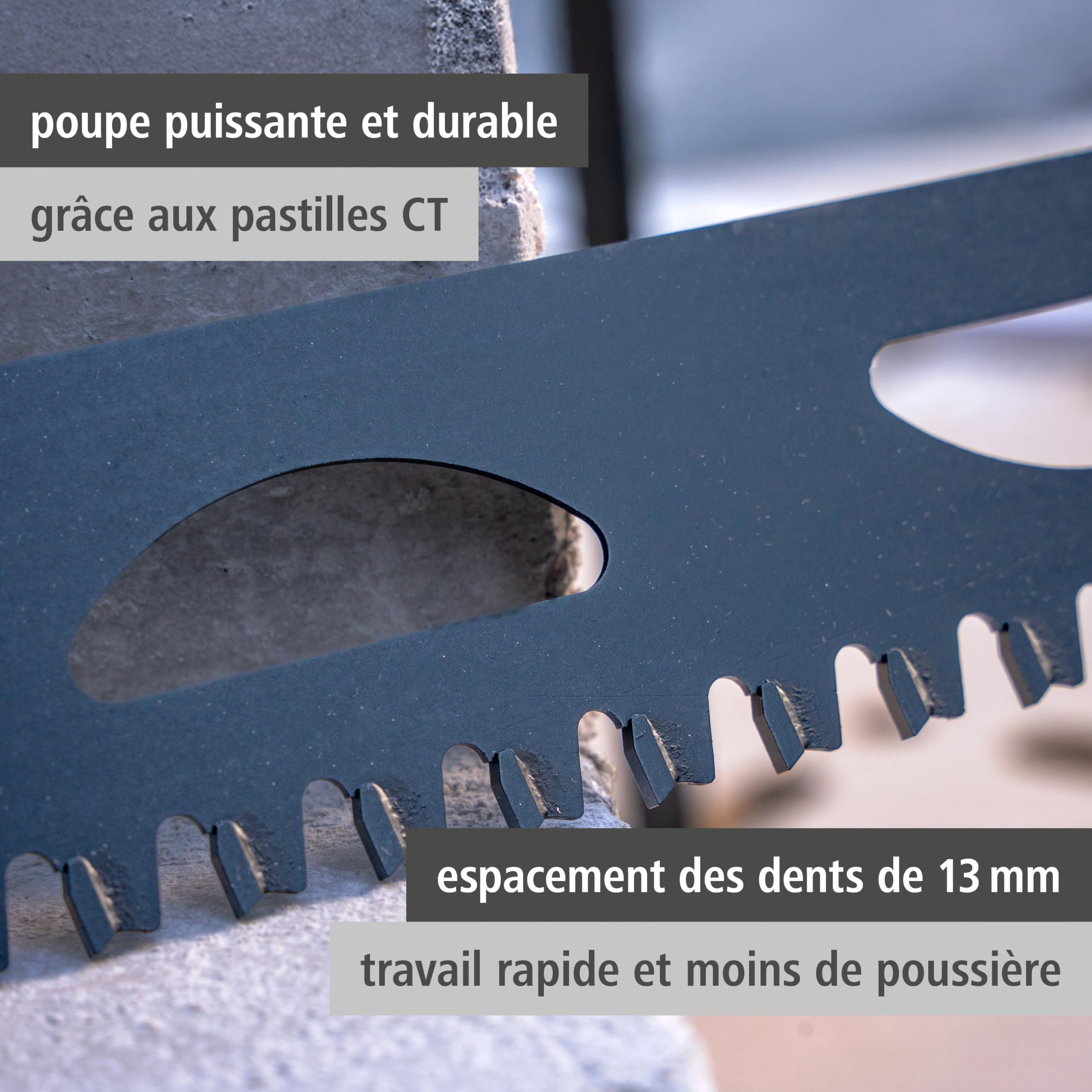 wolfcraft Lame de Scie Sabre 365 mm pour Béton Cellulaire et Brique
