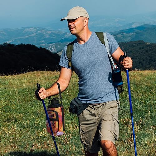 Miniatura 24 de NATURE PIONEOR Water Bottle Holder with Strap,Water Bottle Carrier Bag Sling Sleeve with Adjustable Shoulder Strap & Handle and Large Phone Pocket