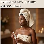 Harbourloom Boulevard Series Ensemble de serviettes de bain de luxe 2 Boîte de tendre 600 GSM 100% Serviettes turques en coton, à sec rapide & Absorbant pour salle de bain, 28x55 Inches Serviettes de bain Grand Hôtel de Qualité Spa (Crème d'Ivory)