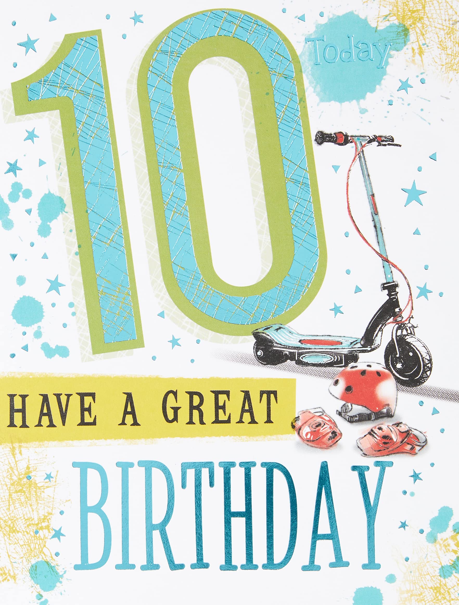 Piccadilly Greetings Traditional Juvenile Birthday Card Age 10 M - 8 x 6 inches