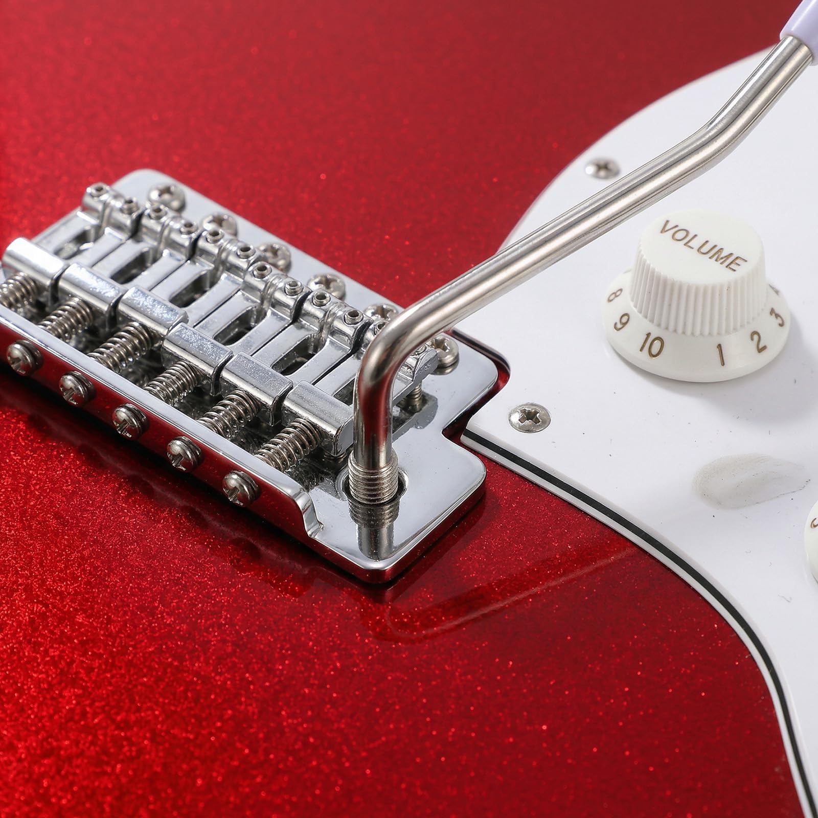 5mm+6mm Tremolo Arm, 6 Stück Tremolohebel Linkshänder, Whammy Bar mit Kunststoff Spitze für E-gitarre, Tremolo System (Schwarz, Gold und Silber)