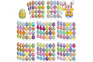 384PCS Easter Stickers, Easter Egg Fillers and Party Favor Supplies