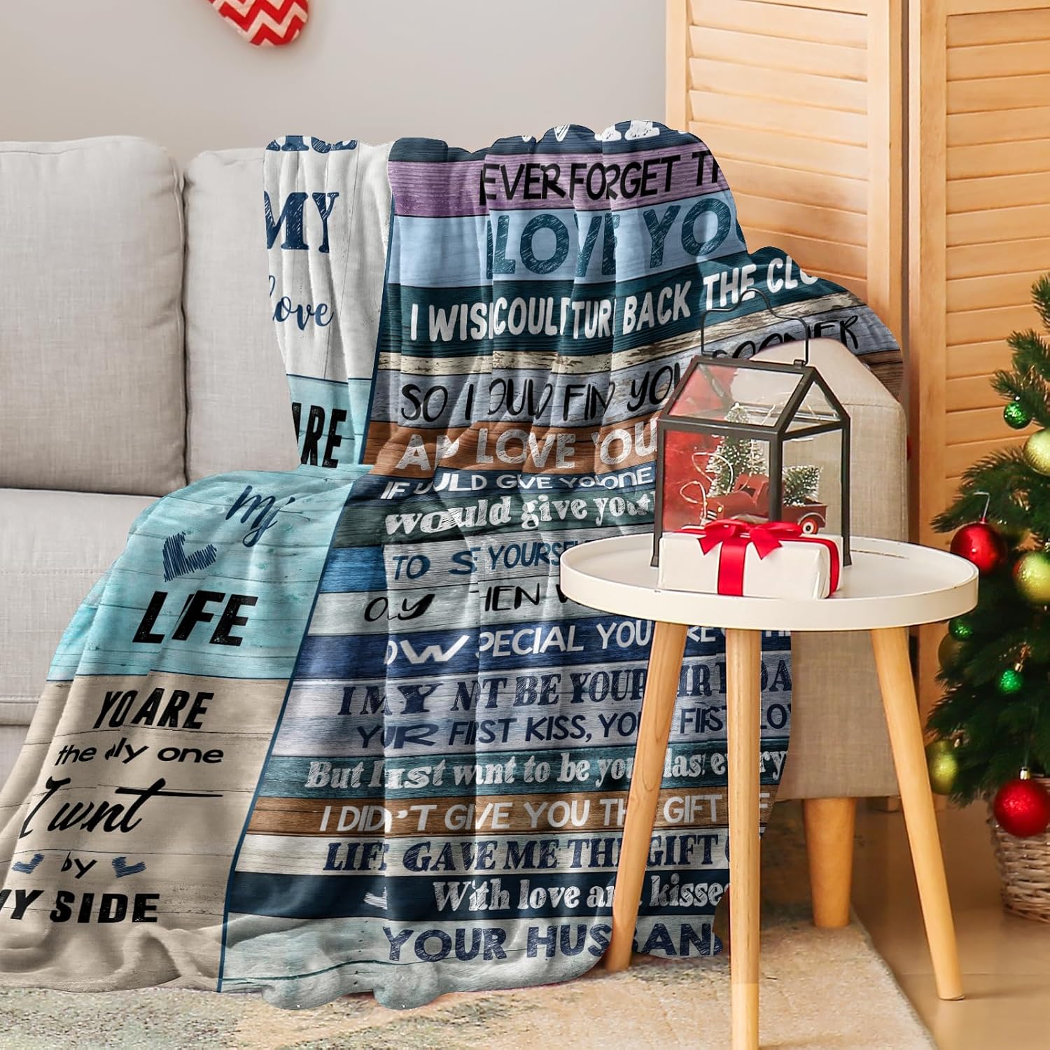 Gifts for Wife, Anniversary Blanket Gifts for Women Her Wife, Wifey Birthday Ideas from Husband, Romantic I Love You Present for Her, Christmas Valentines Mothers Day Presents Throw Blanket 60x50in - Image 2