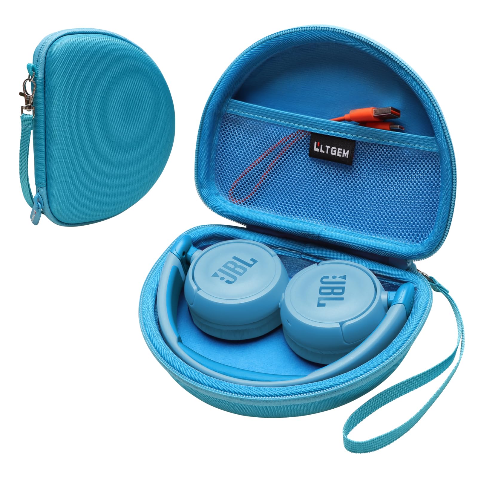 LTGEM Case Compatible with JBL JR 310 / Junior 320BT / JR 300BT Wireless Over-Ear Noise Cancelling Kids Headphones, Blue(Case Only)