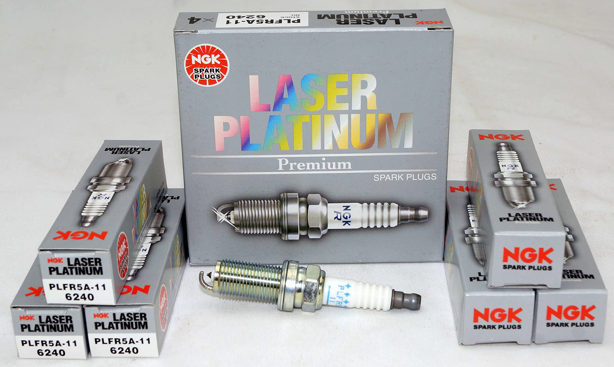NGK 6240 Laser Platinum Spark Plugs PLFR5A-11 - 6 PCS *NEW*