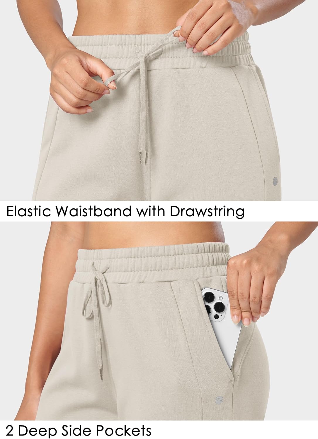 Willit Womens Fleece Lined Sweatpants Cotton Straight Leg Sweat Pants Winter Running Casual Yoga Lounge Workout Pockets - Image 5