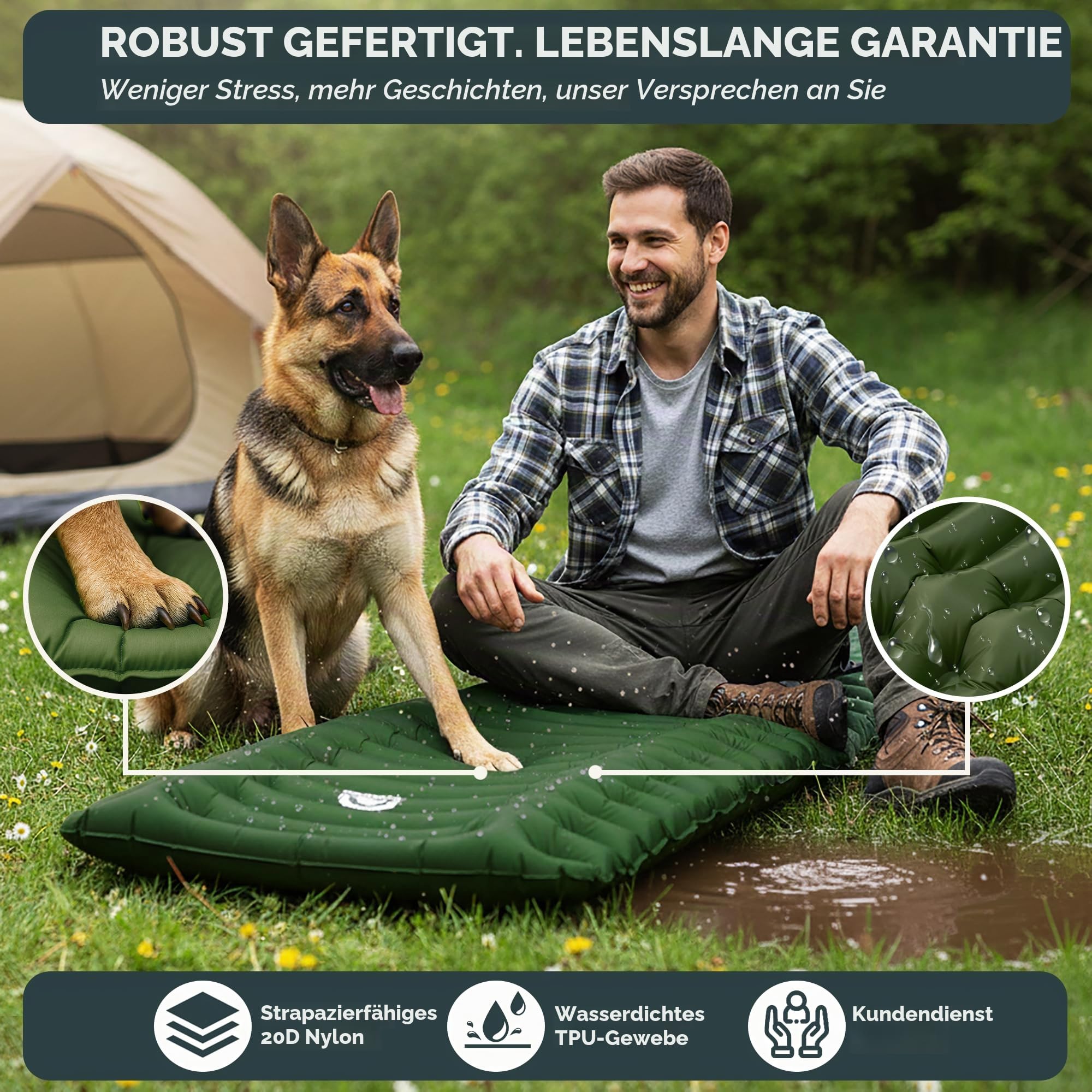 Gear Doctors Camping Pads Self Inflating Ultralight Apollo air 4.3-5.2 R Insulated Camping mats 1.5-3.3 in Must Haves Inflatable Foam air Sleep mat self Inflating air Mattress for Camping cot