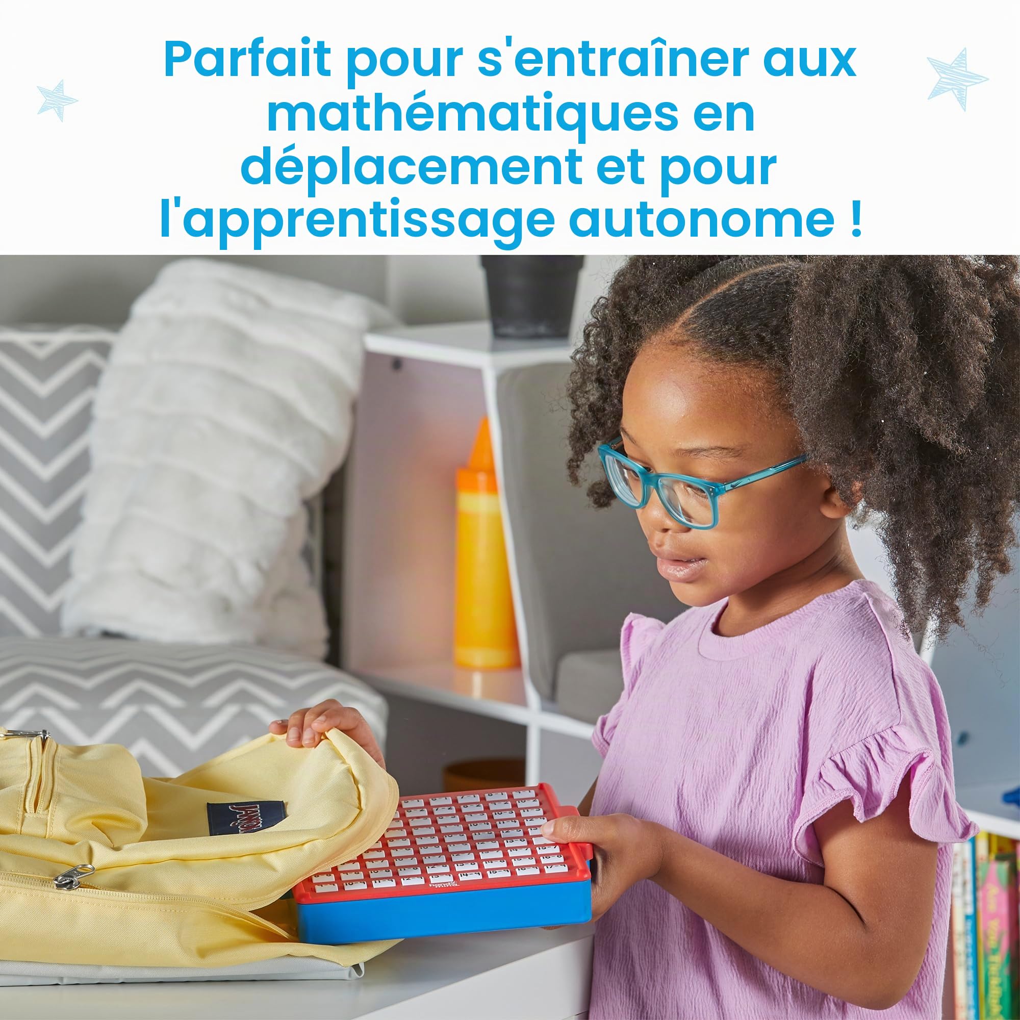 Learning Resources Tableau d'informations mathématiques interactif de soustraction, Apprendre la soustraction, Tableau d'activités à corriger soi-même pour l'apprentissage Autonome, dès 5 Ans