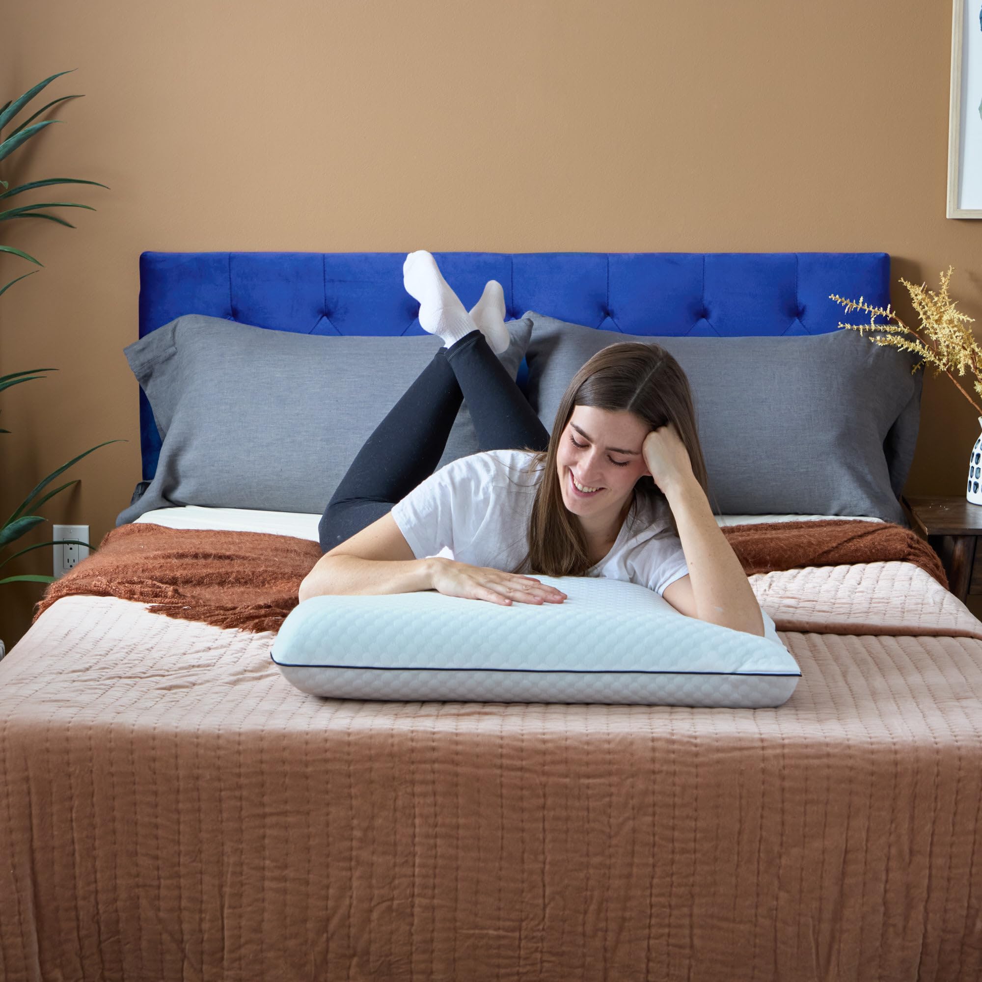 LUCID WEEKENDER Cuscino Memory Foam, con Gel Rinfrescante, Transpirant, Guanciale Letto, Cuscino Letto Singolo