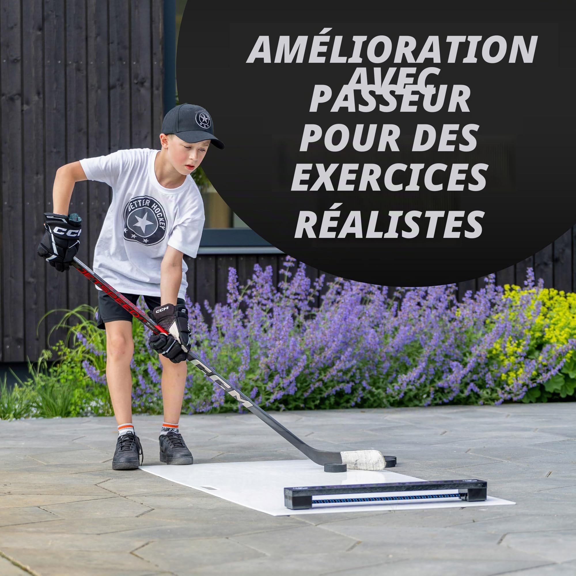 Better Hockey Extreme Pro Shooting Pad - Taille 150 x 75 cm - Tapis de tir de Hockey de qualité Pro - Glisse Incroyable