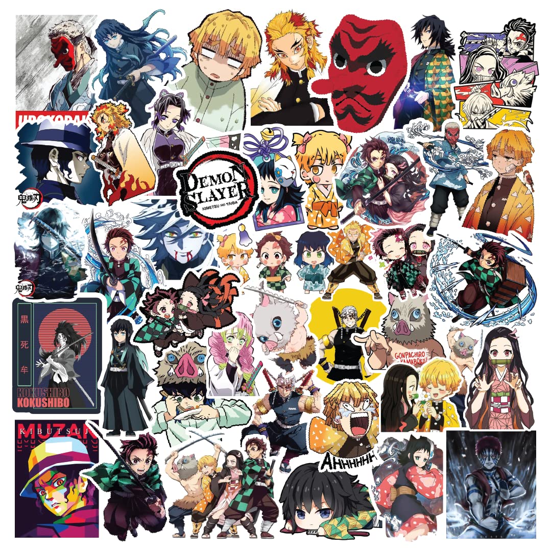 CodersParadise Pack of 50 Demon Anime Aesthetic Vinyl Stickers for