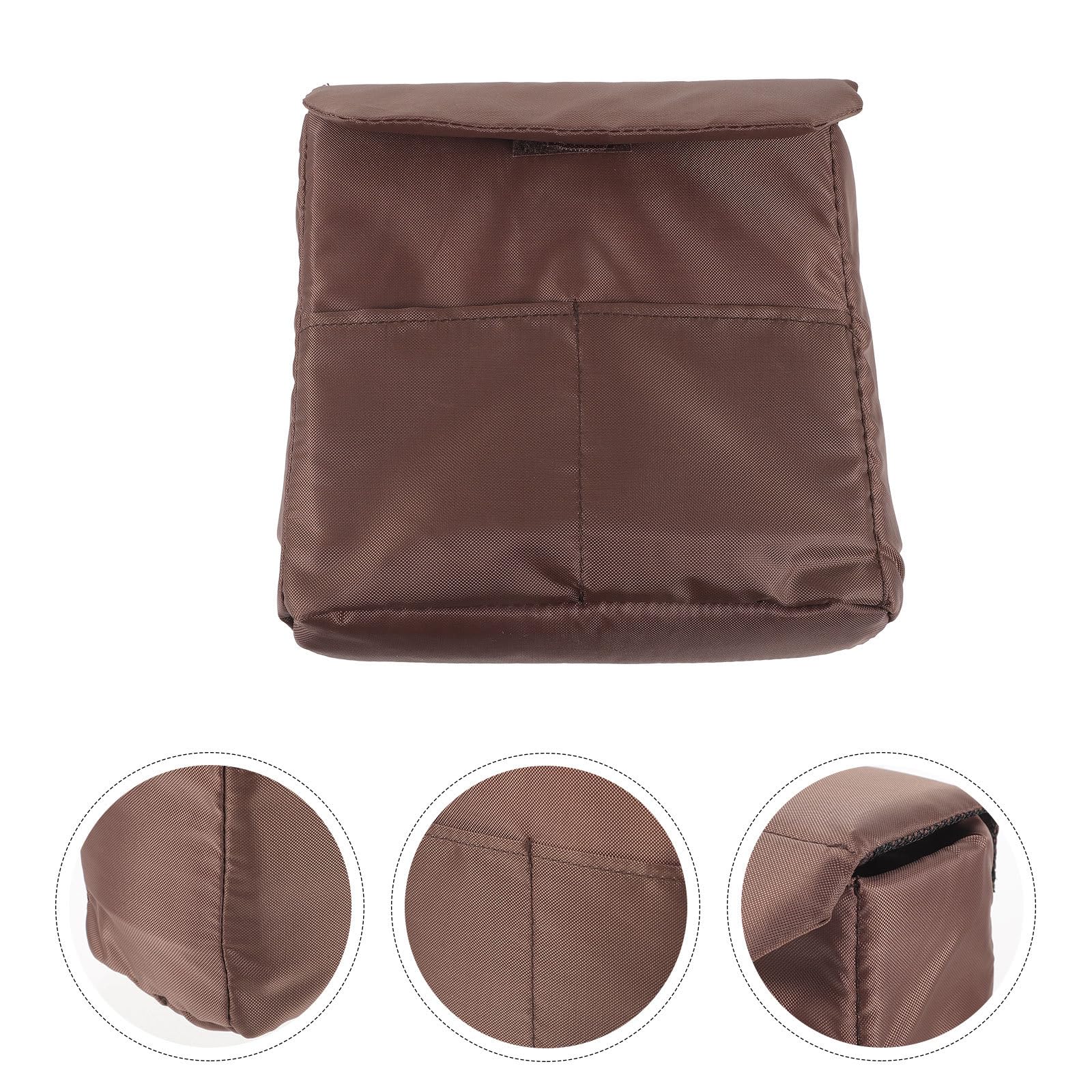 Bolsa Acolchada para Cámara de Fotos Réflex, Nylon Café | Divisor Interior, Protege el Equipo, Fácil de Limpiar, para Sesiones Interiores y Exteriores