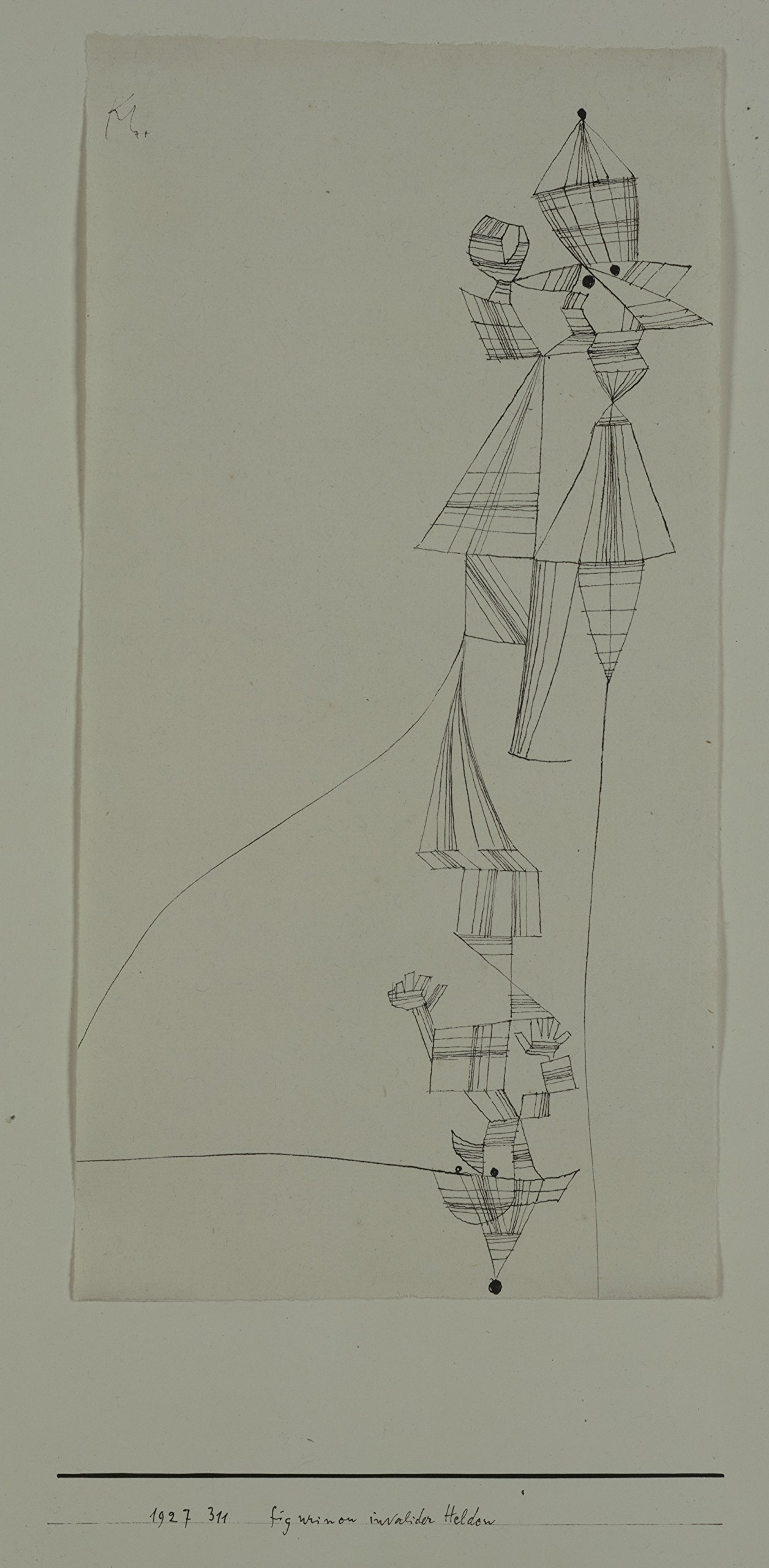 Paul Klee Statuettes of Disabled War Heroes lithographie mate de musee
