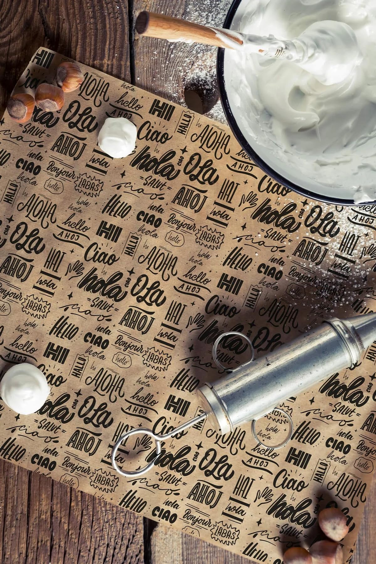 Inoverse 1000 arkuszy papieru do burgerów – 25 x 33 cm, papier do owijania, do pakowania, frytek, kanapek, gazet do artykułów spożywczych, akcesoria do hamburgerów, przyjazny dla środowiska