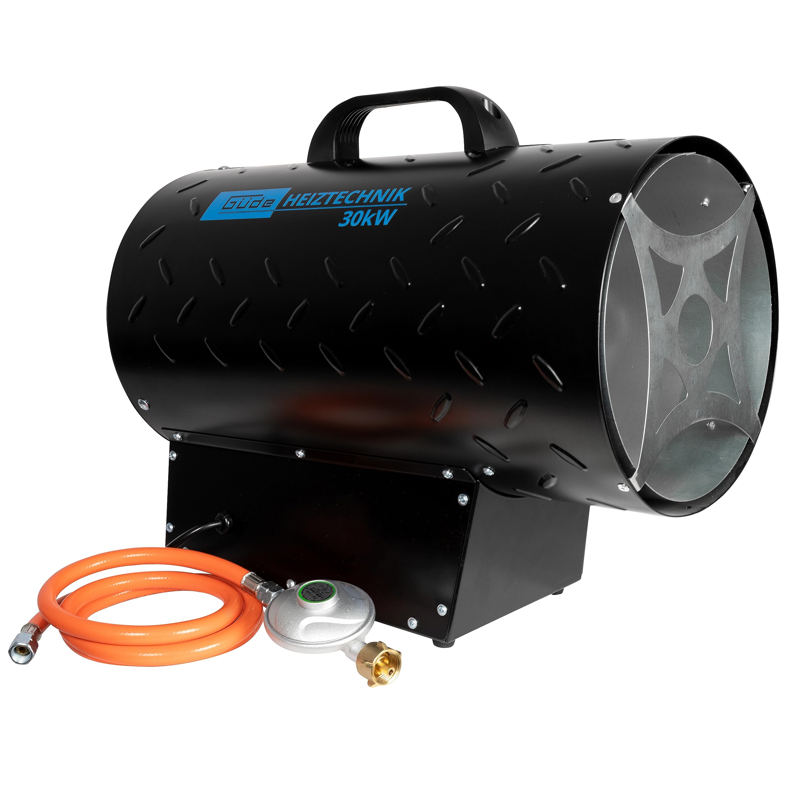 Güde GGH 30 R - Calentador de gas (220-240 V, 18000 – 30000 W de potencia de calentamiento, 1000 m³/h de potencia, regulación de calefacción continua (15477-25795 kcal/h), encendido piezoeléctrico,
