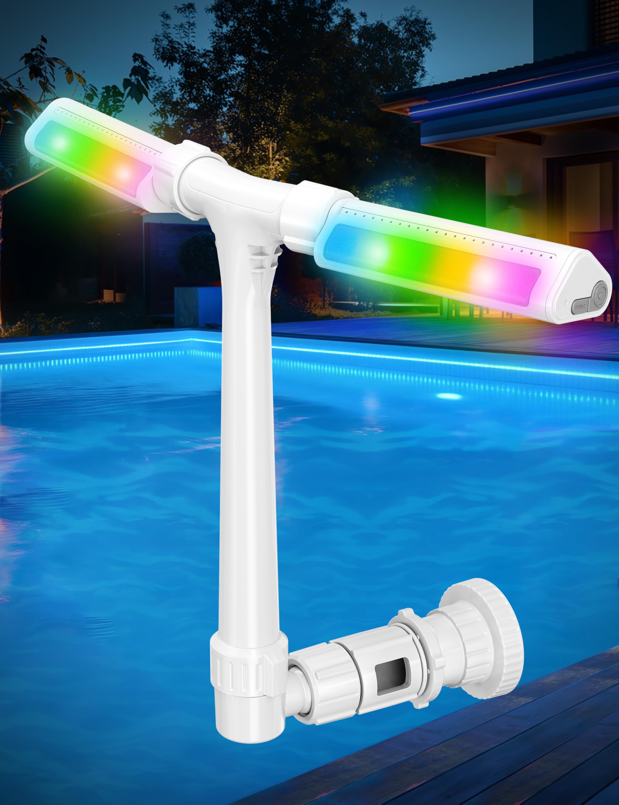 Pool Fountain with Lights