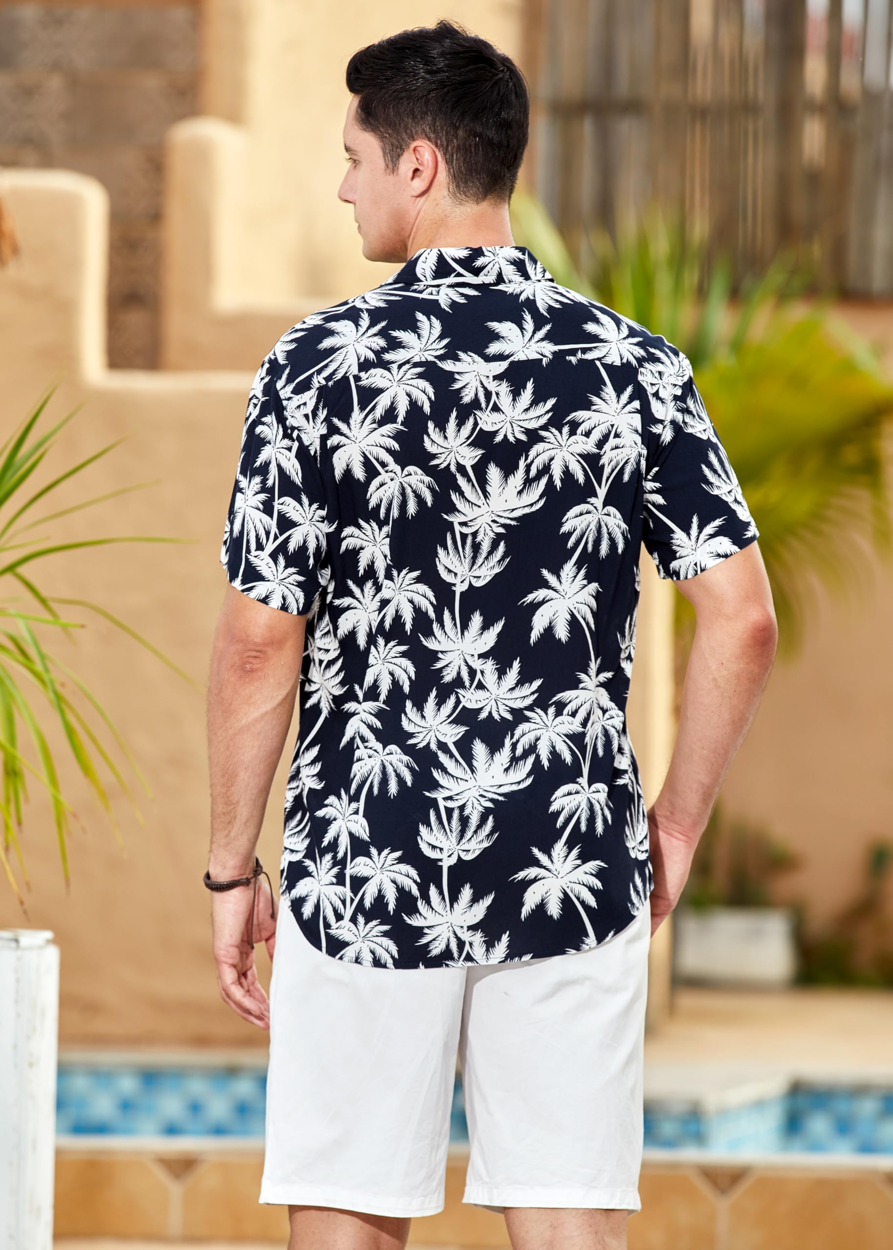 Enlision Camicia Hawaiana Uomo Manica Corta Estiva Floreale Casual Camicie Stampa Hawaiane Spiaggia Vacanza con Tasca S-4XL