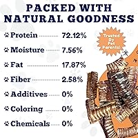 Vista 5 de Amazing Dog Treats 3 – 4 pulgadas traquea de ternera (12 unidades – 9.5 oz) – masticables premium para perros – ideal para razas pequeñas, medianas