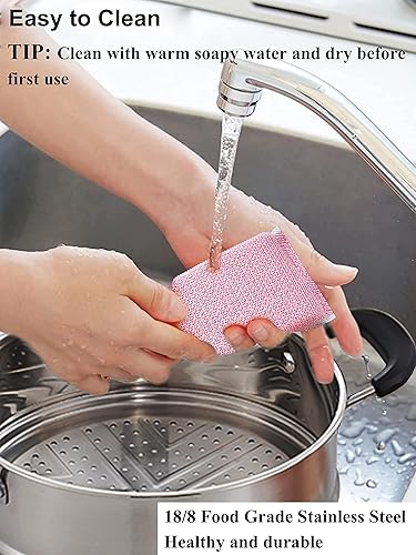 Miniatura 5 de VENTION Vaporizador pequeño para verduras de 7.9 pulgadas, vaporizador de acero inoxidable de 5 capas de grosor para cocinar, olla de vapor de 2.5