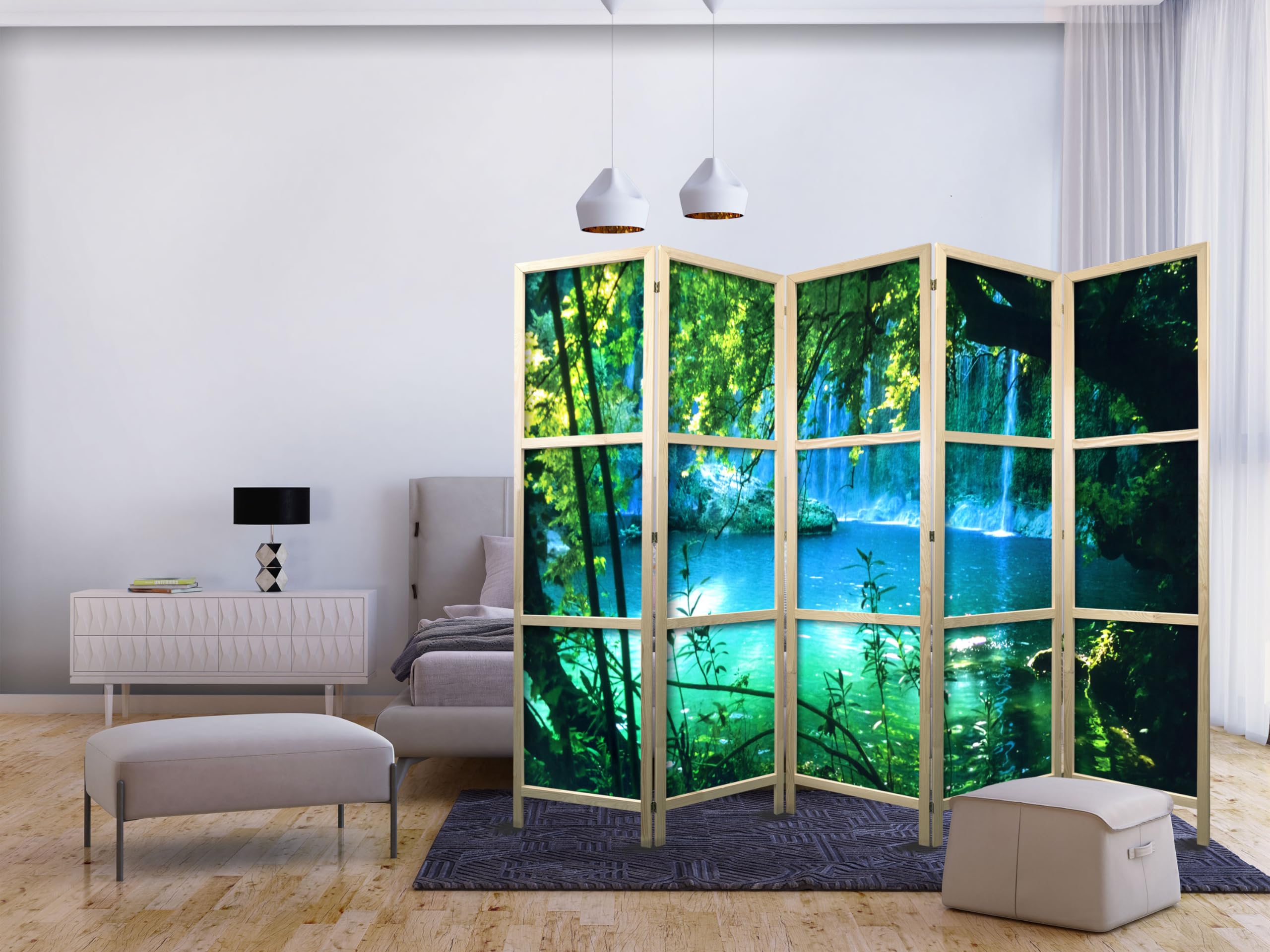 murando - Paravent Japonais Décoratif Intérieur, Paravent, 225x172 cm