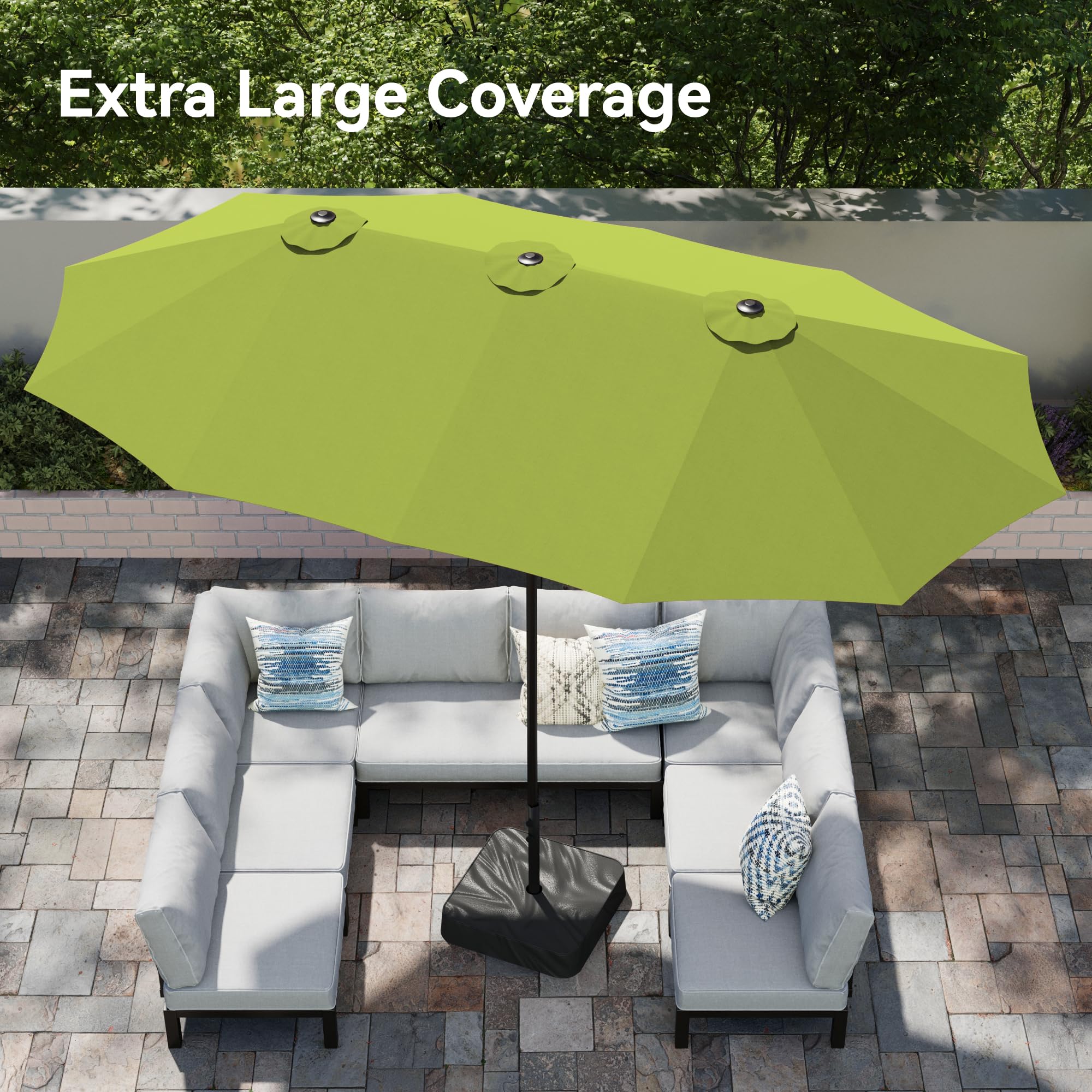 lime green patio umbrellas Tilt Umbrella keeping it from blowing away in windy climates PALMAS 15 X 9 Ft