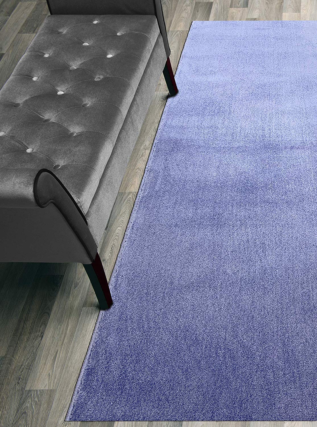 ORFA HOME Custom Size Hallway Runner Rug, Slip/Skid Resistant, 26 Inch Wide X Your Choice of Lenght, Solid Blue, 26 Inch Width X 8 Feet Length, Sold