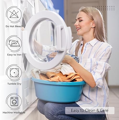 Miniatura 8 de Encasa XO Juego de 6 manteles individuales de lona de algodón con estampado de bloques índigo-02, 18 x 13 pulgadas, estampado a mano de Jaipur