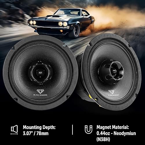 Miniatura 4 de BLACK DIAMOND Dia-XT6 - Altavoz de rango medio de 2 vías de 6.5 pulgadas con tweeter de bala incorporado 4 ohmios 450 vatios (1 altavoz)