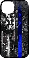 Vista 9 de Trump Police USA Flag Skull Thin Blue Line Support Case for iPhone 17