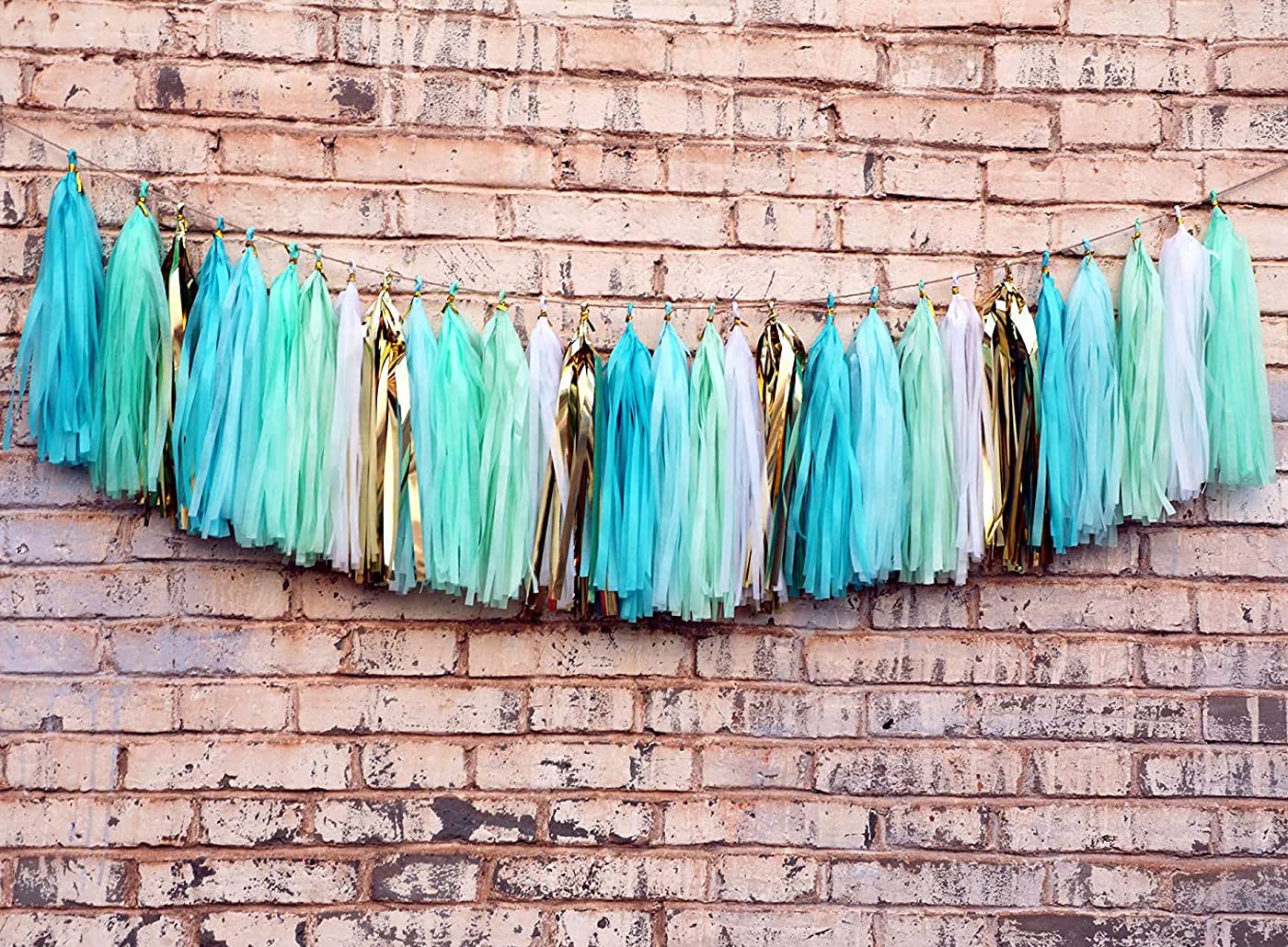 AMFIN® (25 Pieces, 2.5 Meter) Paper Tassels for Decoration, Paper