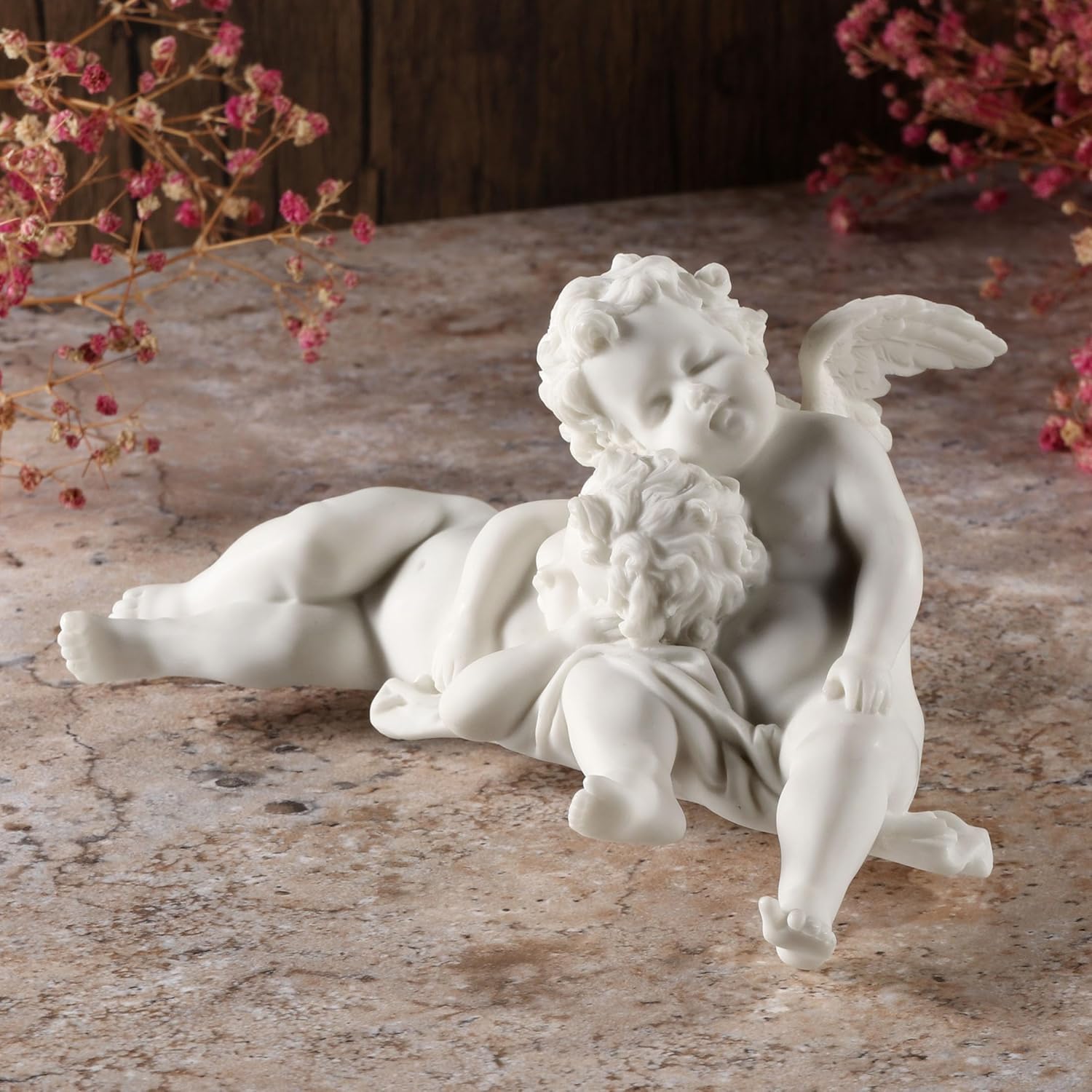 Veronese Design 4 3/8 Inch Twin Cherubs Resting Resin Sculpture