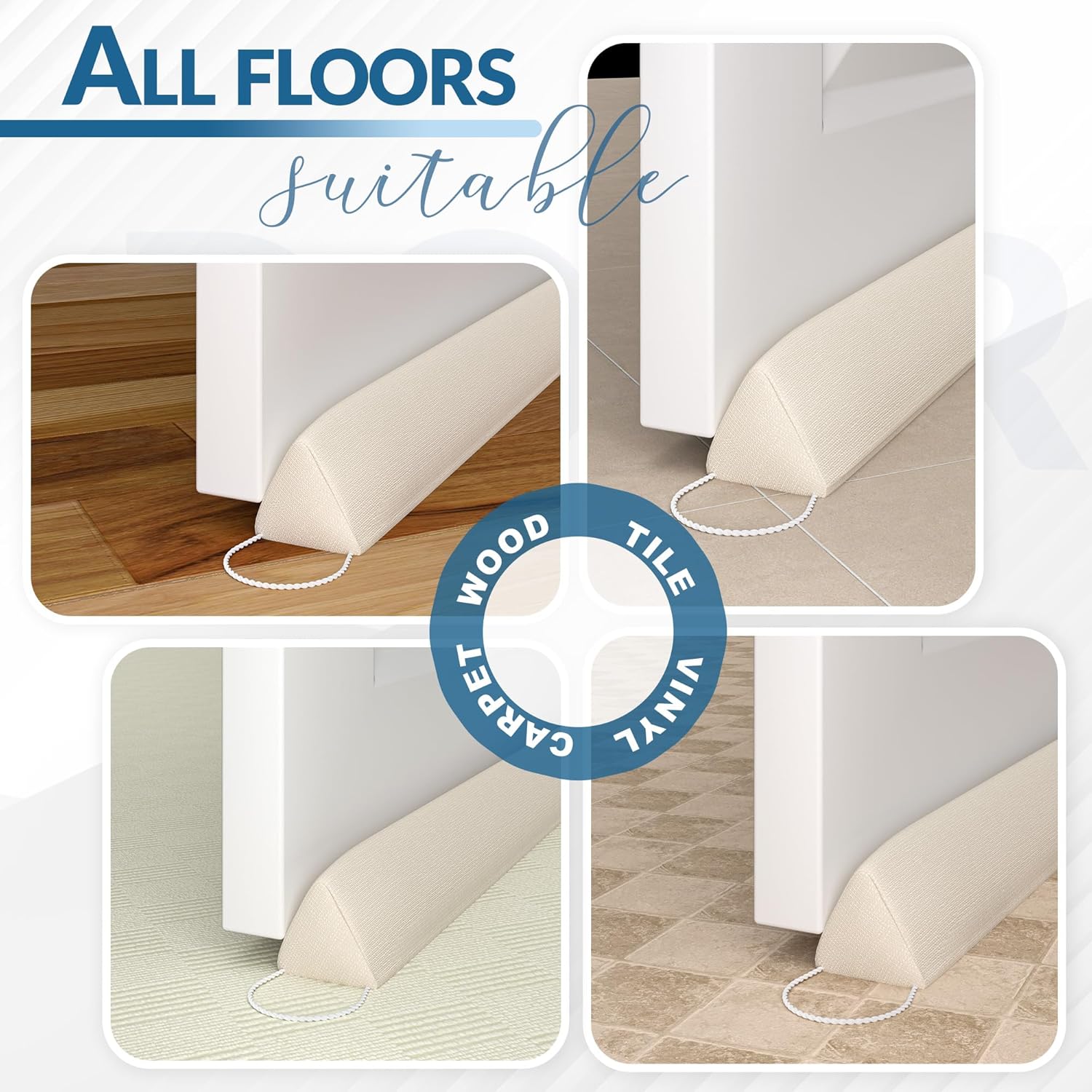 トライアングルドアドラフトストッパー、36インチ重み付けドア下ドラフトブロッカーボトムドアシールノイズ&amp;エア、インテリア防音