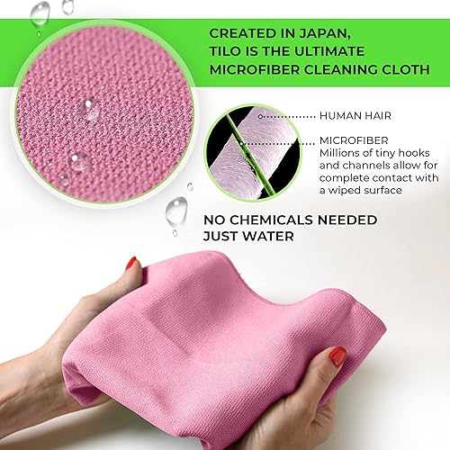 Miniatura 6 de TILO - Paño de limpieza de microfibra, 19 x 13 pulgadas, ultraabsorbente, sin rayas, sin pelusas, paño de pulido reutilizable para polvo, grasa,