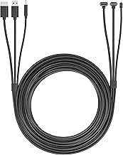 Skywin 3-in-1 Flat HTC Vive Compatible Cable - Replacement for HTC Vive 3 in 1 HDMI+USB+DC 5 Meter Flat Cable for Linkbox and Headset Connection (16 Foot)