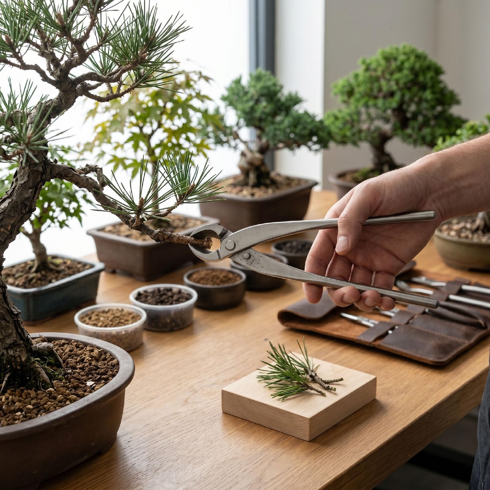 Taglierina Concava per Bonsai, Acciaio Inossidabile, Strumento per Potatura Rami Bonsai, 280 Mm, Impugnatura Ergonomica, Tagli Puliti per Rami per gli Appassionati di Giardinaggio