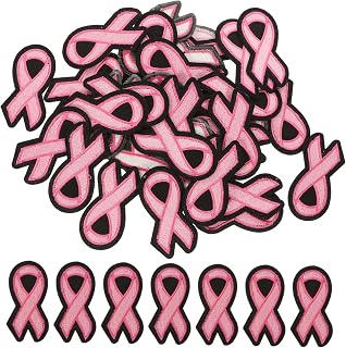 40piezas Parche Cinta Roja Bordada Para Ropa y Maletas Decoración Costura Delicada Para Concienciación Cáncer Mama Fácil De Planchar y Personalizar Tus Prendas