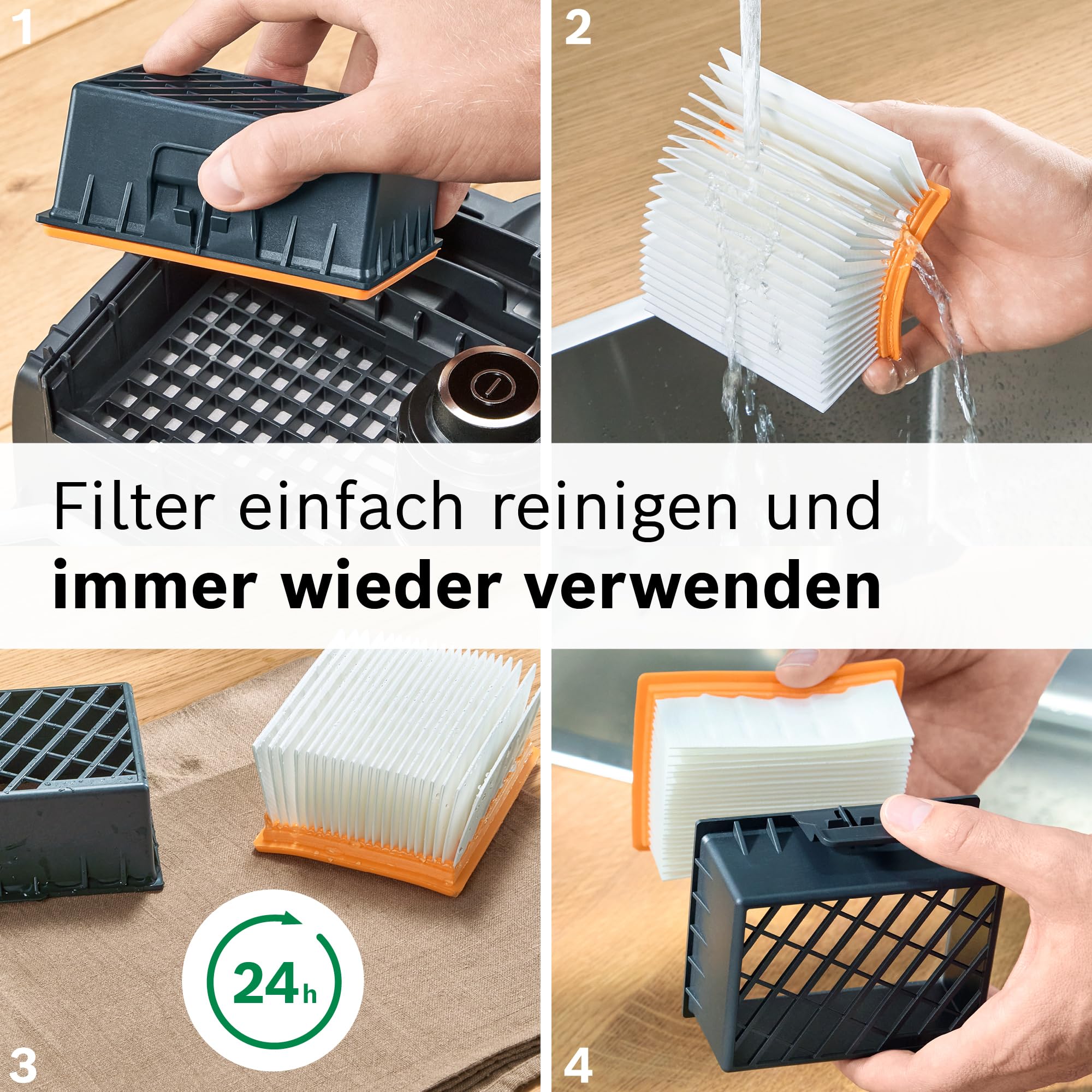 Bosch Staubsauger mit Beutel Serie 4, BGB41WH1, weiß – Ansicht 12