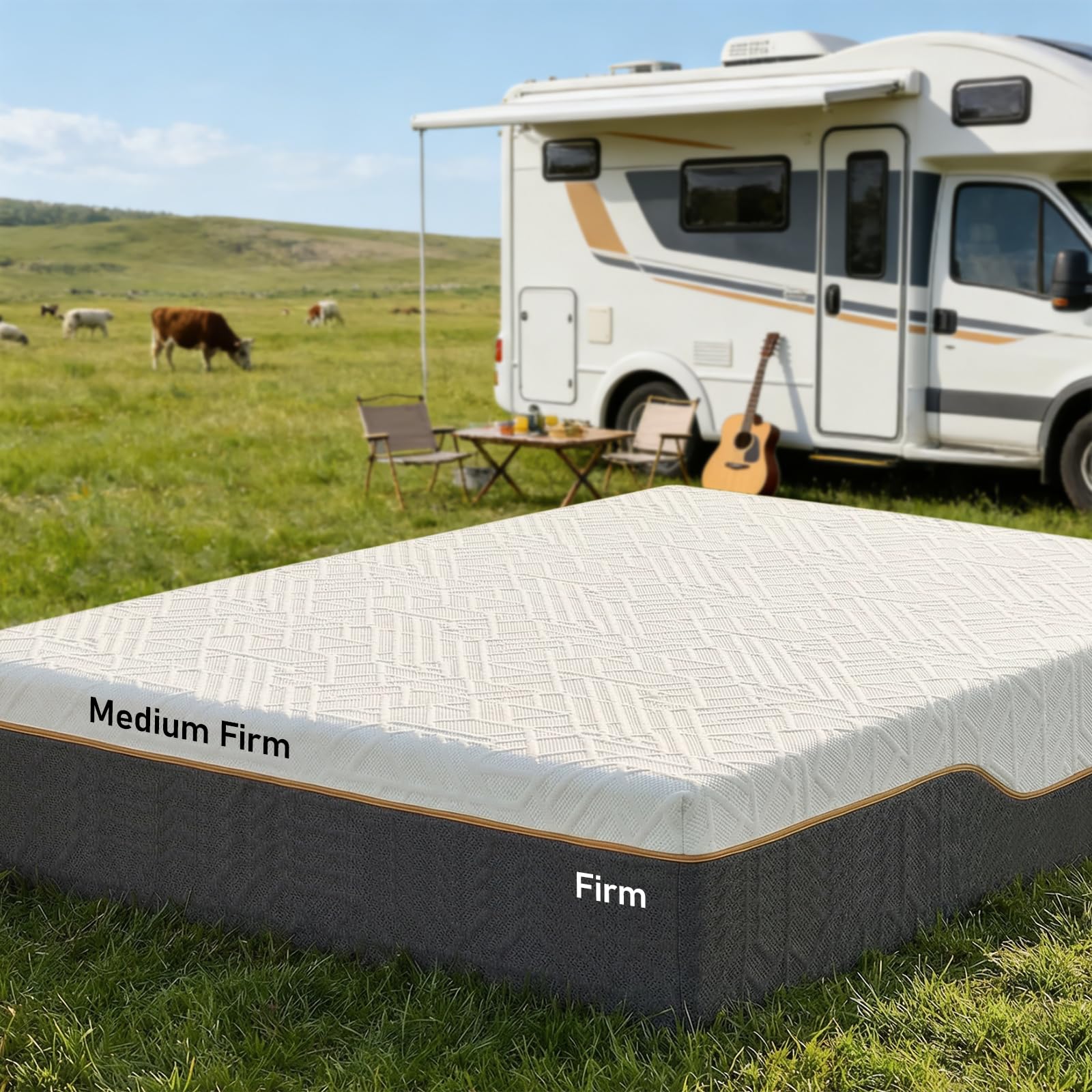 Firm RV Mattress 10 Inch: Medium Firm & Firm Dual Sides Flippable,