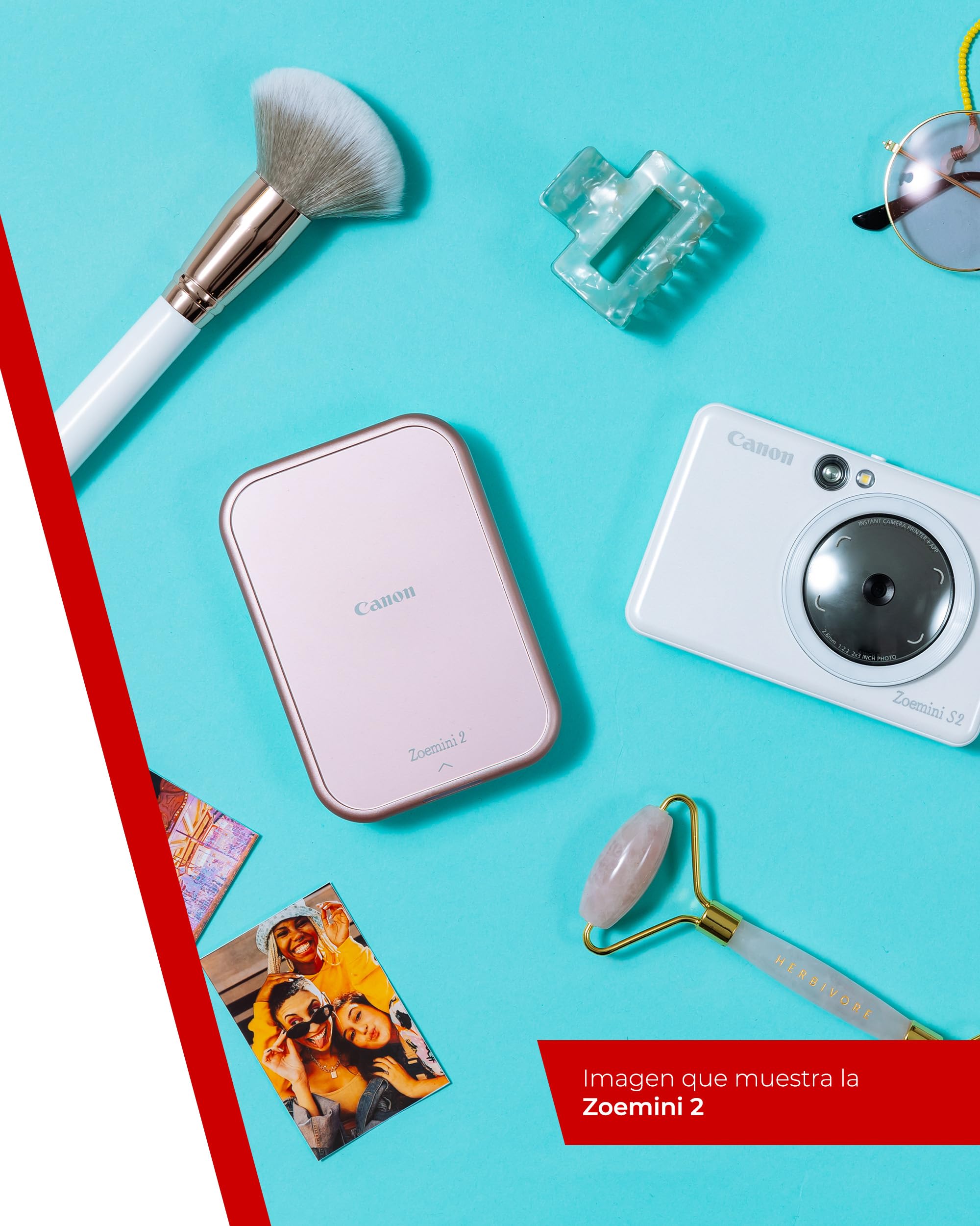 Canon Zoemini 2 Kit de Impresión – Impresora Fotográfica Portátil y Compacta – Bluetooth 5.0 – Carga Rápida USB C Ideal para Viajes (Blanco)