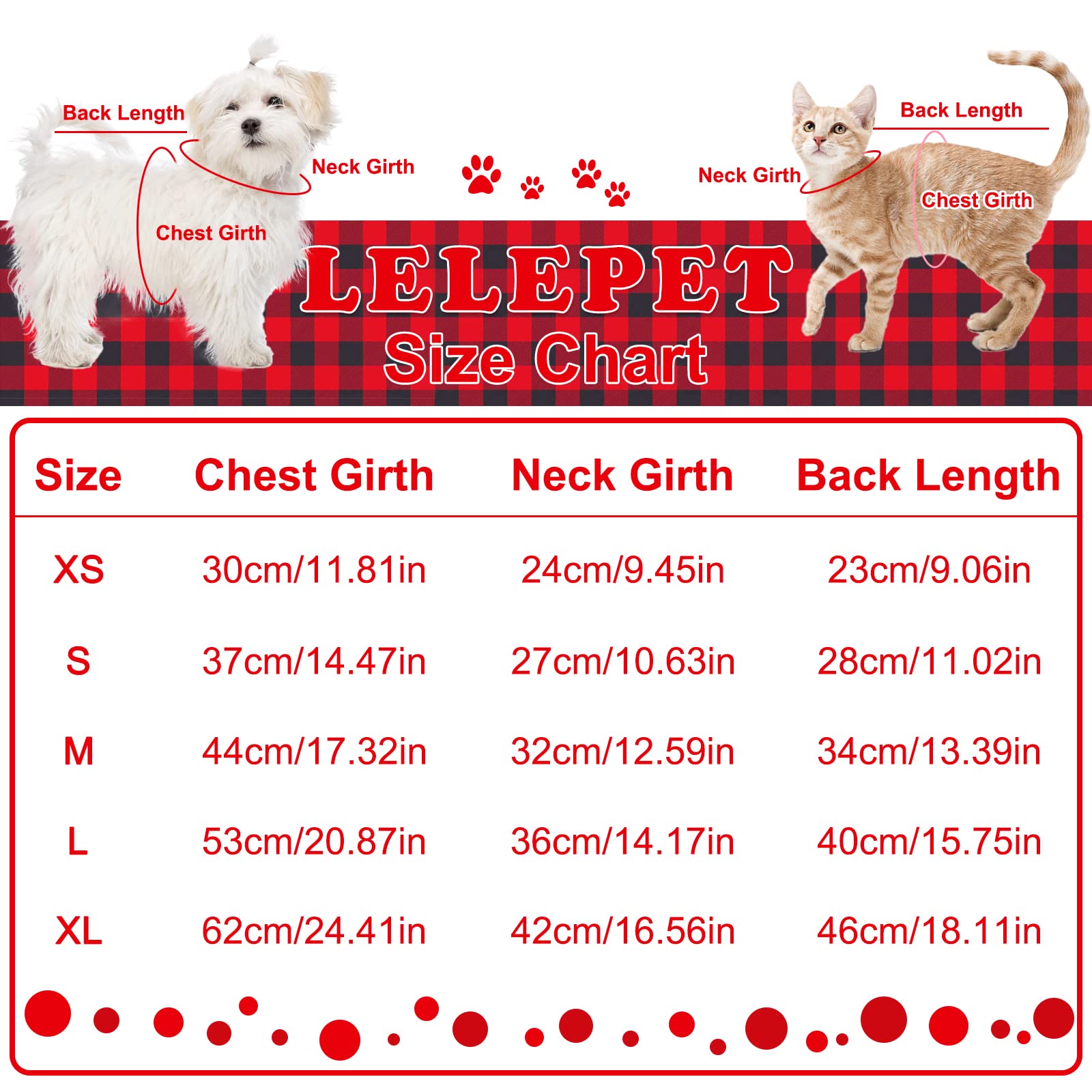 Pull pour chien, pull à col roulé en tricot chaud pour l'automne et l'hiver - Motif classique à carreaux - Style princesse - Pour femme de petite et moyenne taille - Trou pour laisse (rose, rouge)